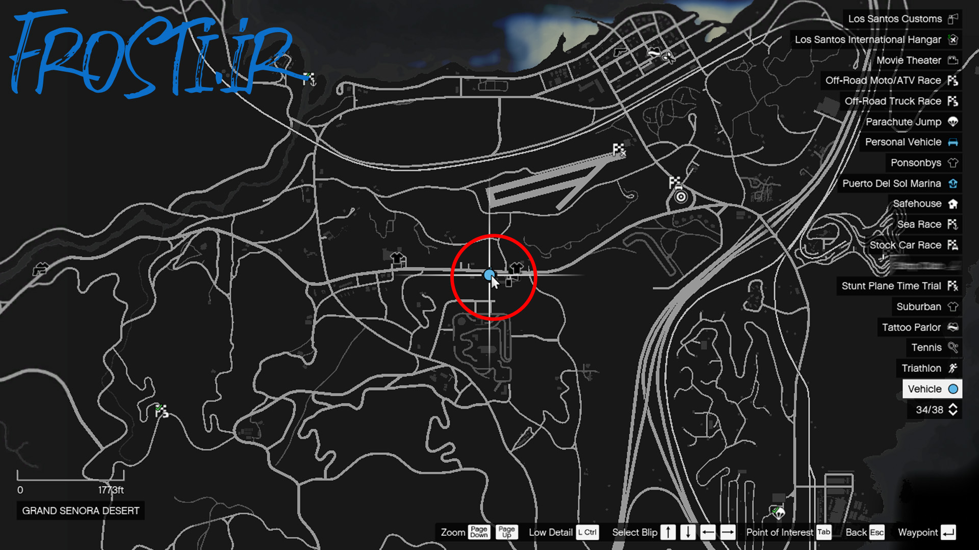 چالش دوئل در GTA V - ماشین Duke O'Death - نقشه